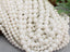 Moonlight White - Iridescent Czech Glass Pearls - 4mm/6mm - 15" Str.