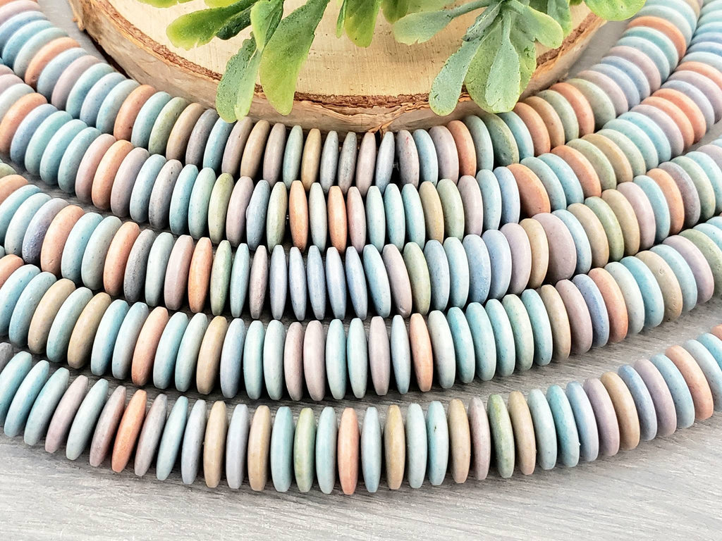 Rainbow - Alashan Agate Disc Dyed Stone - 8mm - 5"Str.