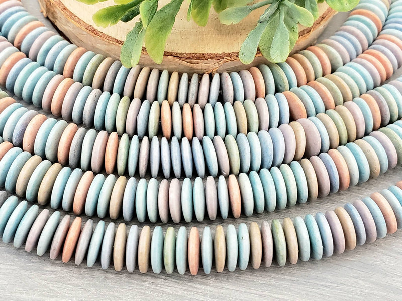 Rainbow - Alashan Agate Disc Dyed Stone - 8mm - 5"Str.