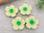 Apple Green - Resin Flower Charms - 20mm - 4pcs