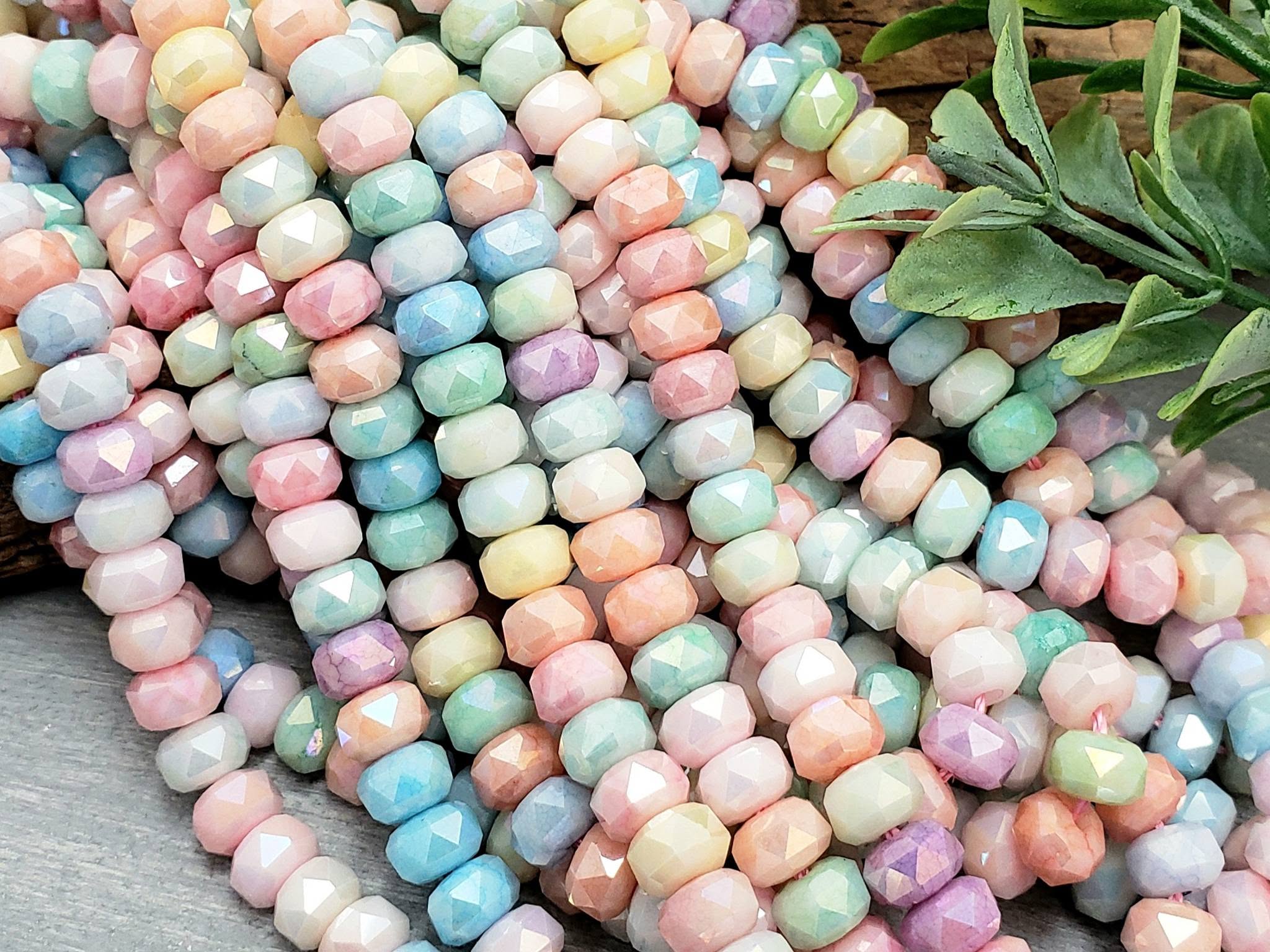 Pastel Macaron - Crystal Heishi Disc Mix - 6x3mm - 15" Str.
