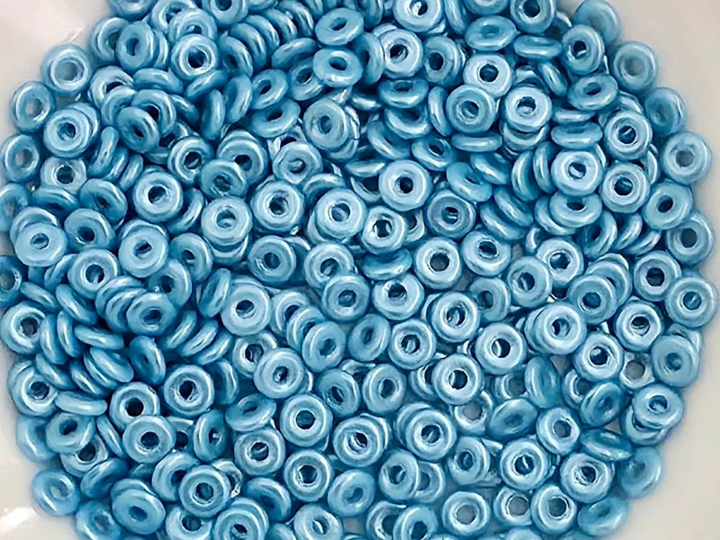 Pastel Aqua - Czech O Beads - 4mm - 5gr.