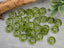 Peridot - Czech Glass Rings - 10mm - 10pcs