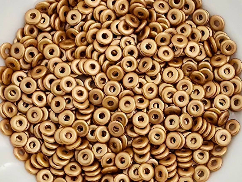 Pastel Amber - Czech O Beads - 4mm - 5gr.