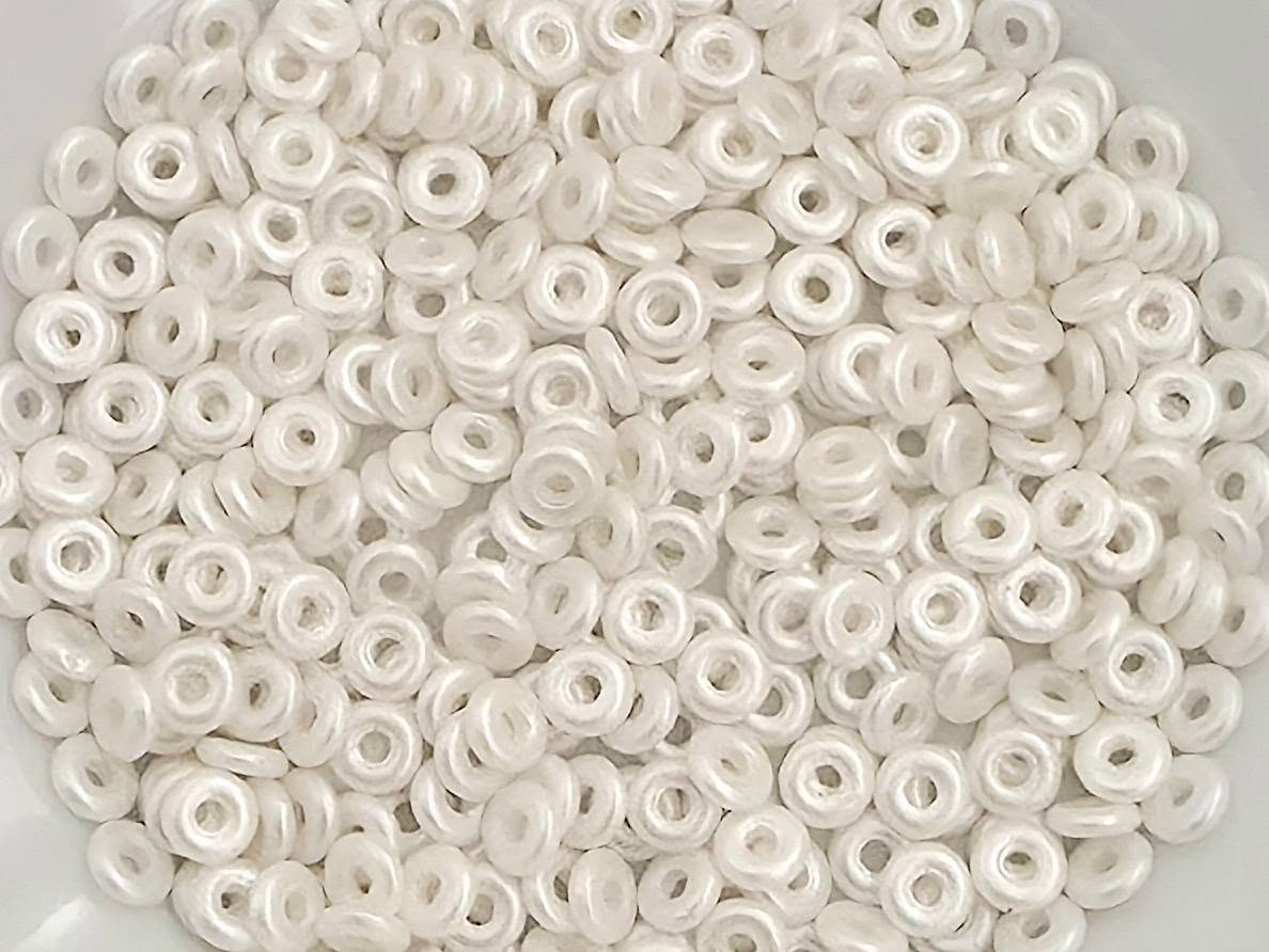 Pastel White - Czech O Beads - 4mm - 5gr.