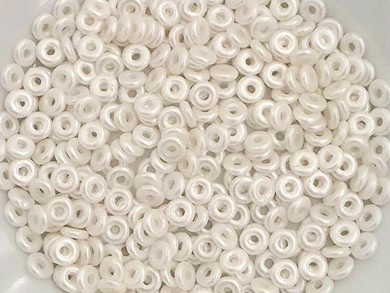 Pastel White - Czech O Beads - 4mm - 5gr.