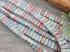 Alashan Rainbow Agate - 2-Hole Sliders Stone (Dyed) - 6x2mm - 5"Str.