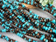 Turquoise & Copper Bronzite - Rondelle Composite Gemstone - 4x2mm - 8" Str.
