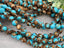 Turquoise & Copper Bronzite - Round Composite Gemstone - 4mm - 15.5" Str.