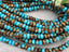 Turquoise & Copper Bronzite - Rondelle Composite Gemstone - 6mm - 7.5" Str