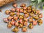 Silk Pink Olivine Mix- Czech Spade Beads - 11x8mm - 12pcs