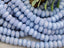Frosted Cornflower Blue - Glass Disc Rondelles - 8x4mm - 15" Str.