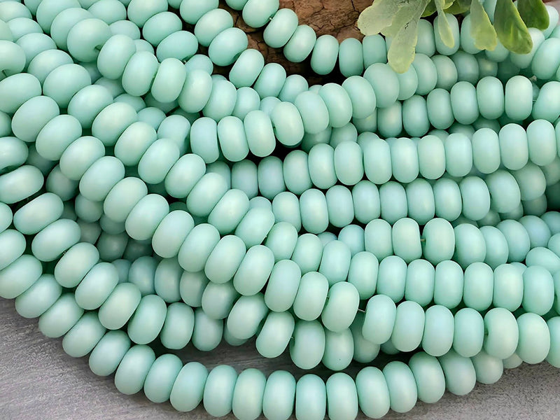 AB Seafoam - Glass Disc Rondelles - 8x4mm - 15" Str.