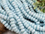 Matte Baby Blue - Glass Disc Rondelles - 8x4mm - 15" Str.