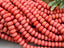 Matte Peach Coral - Glass Disc Rondelles - 8x4mm - 15" Str.