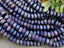 Matte AB Indigo - Glass Disc Rondelles - 8x4mm - 15" Str.