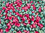 Teal Rhapsody - Glass Disc Rondelle Mix - 8x4mm - 15" Str.