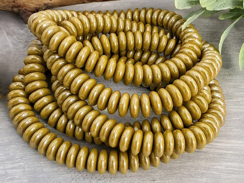 Opaque Dijon Yellow - Czech Spacer Disc - 6mm - 50pcs/ Str.