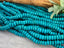 Opaque Turquoise - Glass Rondelle - 4mm - 12" Str.