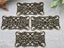 Antique Bronze Art Deco Floral - Rectangle Filigree Brass Connector - 30x15mm - 4pcs