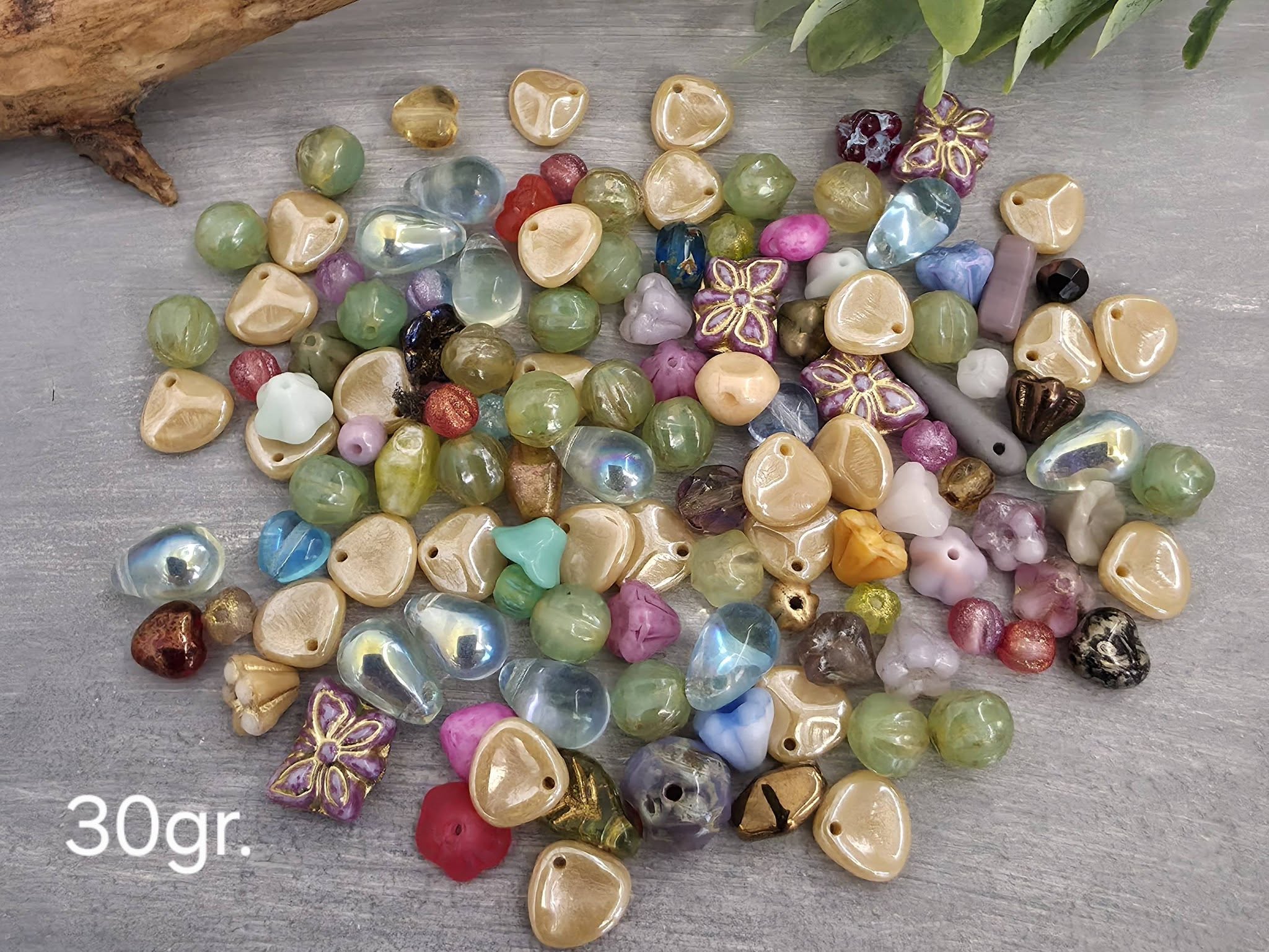 Premium Czech Glass Bead Mix - Tiny Size 3 to 8mm - 30gr Secondary image