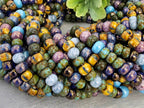 2/0 Aged Mystic Meadow Stripped Picasso - Czech Seed Bead Mix - 5.5/6mm - 10" Strand