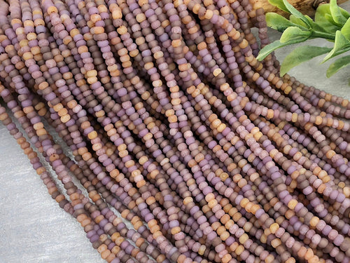 10/0 Aged Matte Lavender Medley Picasso - Czech Seed Bead Mix - 20" Str.