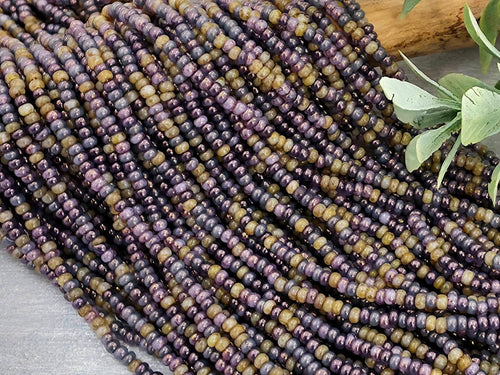 10/0 Aged Lavender Medley Picasso - Czech Seed Bead Mix - 20" Str.
