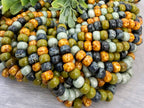 2/0 Aged Bonsai Picasso - Czech Seed Bead Mix - 6mm - 10" Str.
