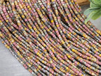 10/0 Aged Pink Medley Picasso - Czech Seed Bead Mini Bugle Mix - 20" Str.