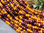 2/0 Aged Orangeade Picasso - Czech Seed Bead Mix - 6mm - 10" Str.