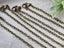 Antique Brass Chain w/ Lobster Claw Clasp - 17" - 1pc