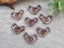 Opaline Lilac Copper Wash - Czech Bird Dove Beads - 16x10mm