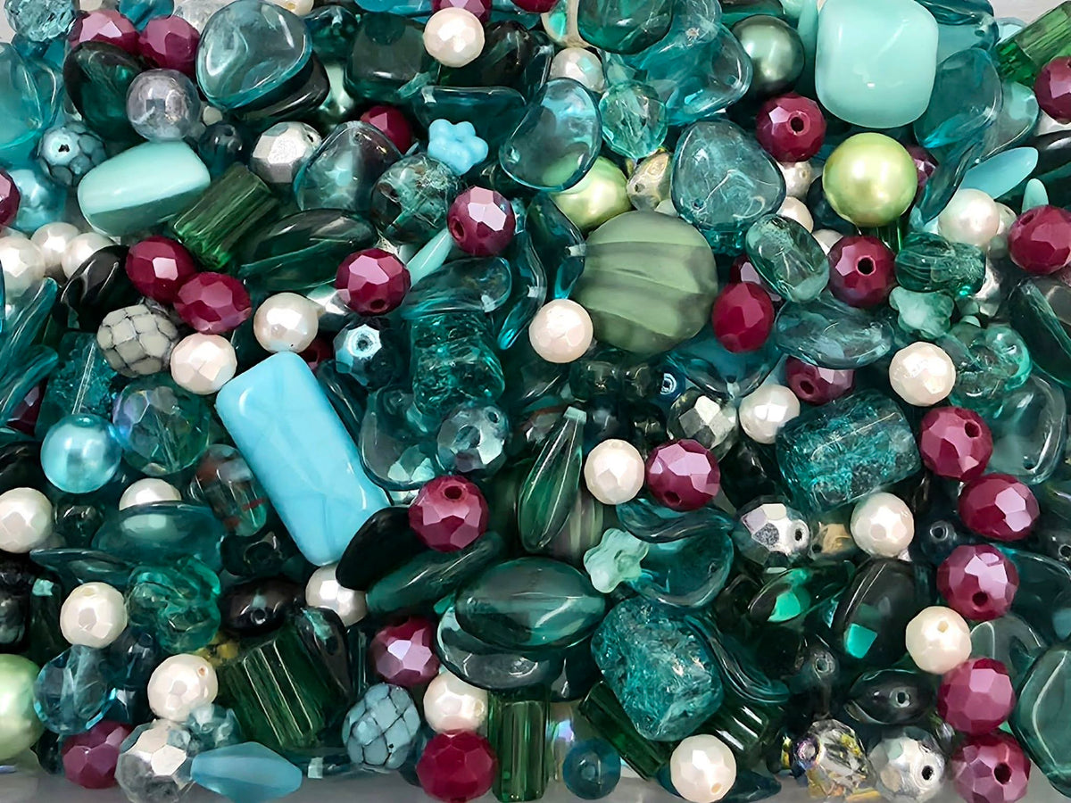 Teal & Merlot - Bead Bar Mix - 50gr.