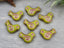 Fuchsia Wash Chartreuse - Czech Bird Dove Beads - 16x10mm