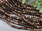 Antique Copper - Hematite Cube Beads - 4/6mm - 15.5" Strand