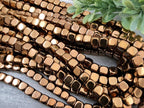 Antique Copper - Hematite Cube Beads - 4/6mm - 15.5" Strand