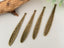 Antique Brass Brushed/Textured Teardrop Charms - 43mm