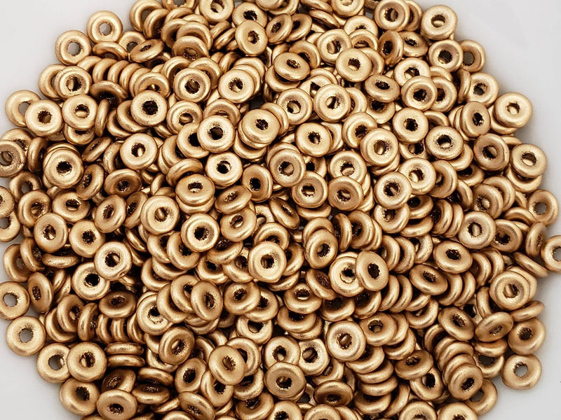 Aztec Gold - Czech O Beads - 4mm - 5gr./Appr. 200pcs