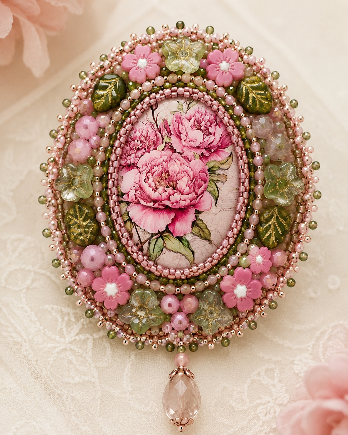 Peony Garden - Designer Cabochon DIY Kit Secondary image