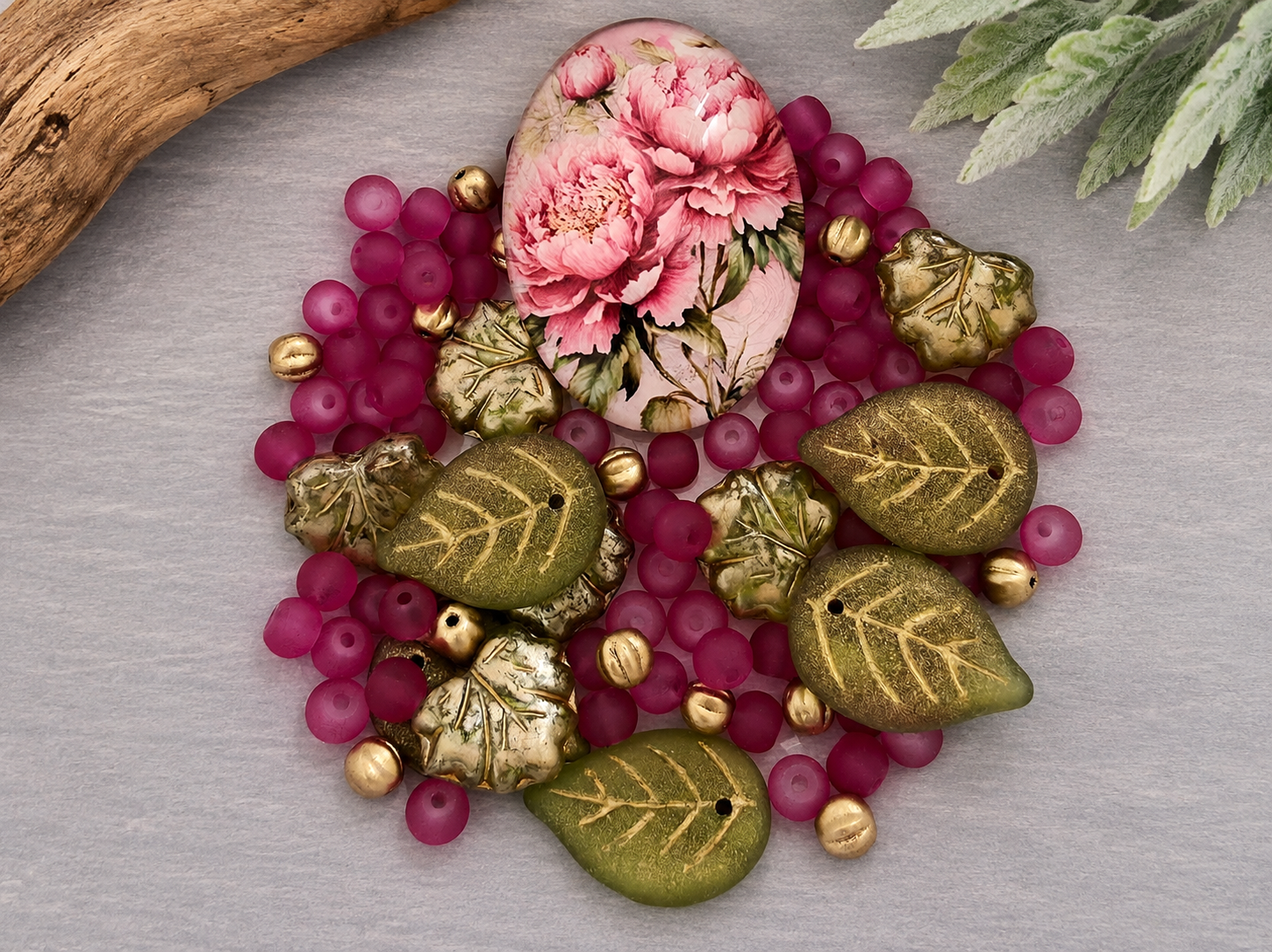 Wild Peony Bloom - Designer Cabochon DIY Kit Main image