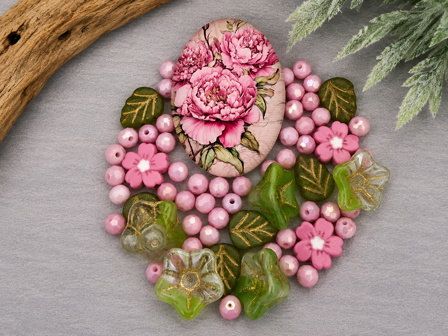 Peony Garden - Designer Cabochon DIY Kit Main image