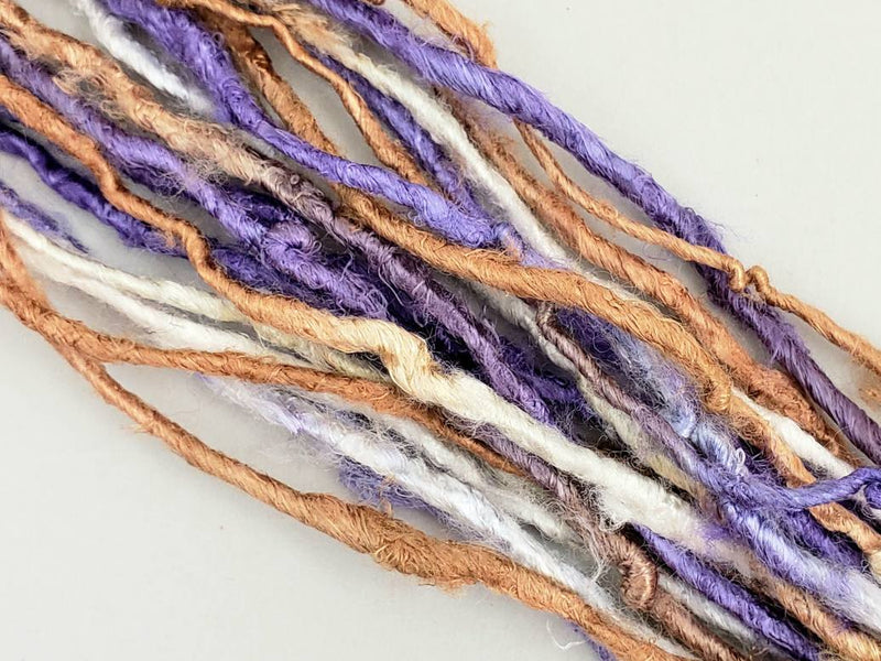 Lavender Mocha - Vegan Banana Silk Yarn - Fair Trade - 5yds