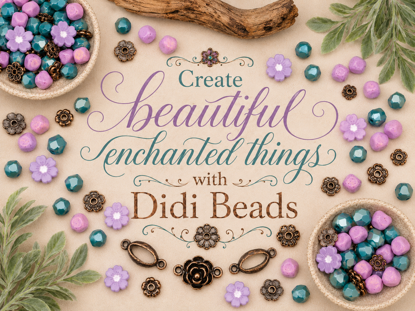 Teal Crush - Designer Czech & Crystal DIY Kit Main image
