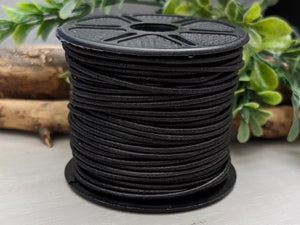 Dark Brown - Distressed Leather Cord - 1yd #410