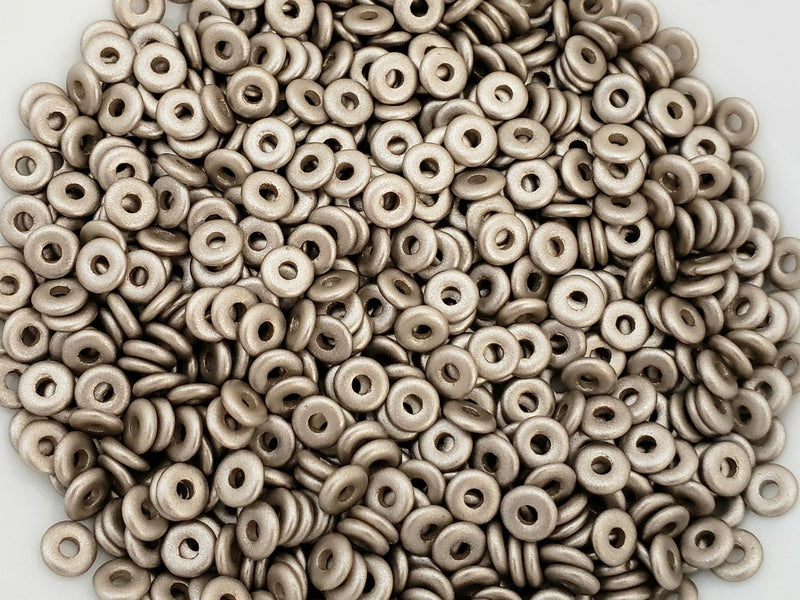 Metallic Silver - Czech O Beads - 4mm - 5gr./Appr. 200pcs