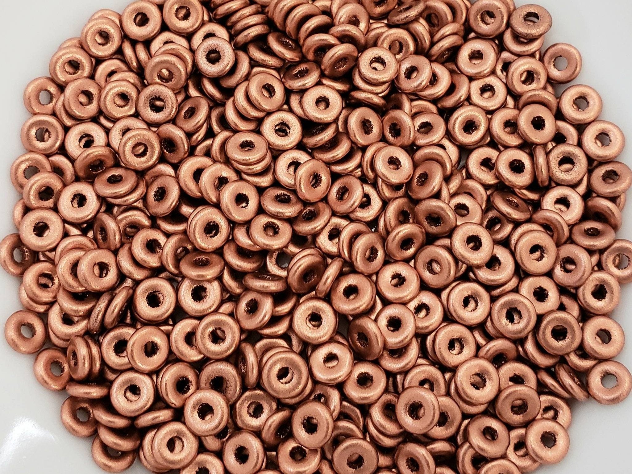 Vintage Copper - Czech O Beads - 4mm - 5gr./Appr. 200pcs