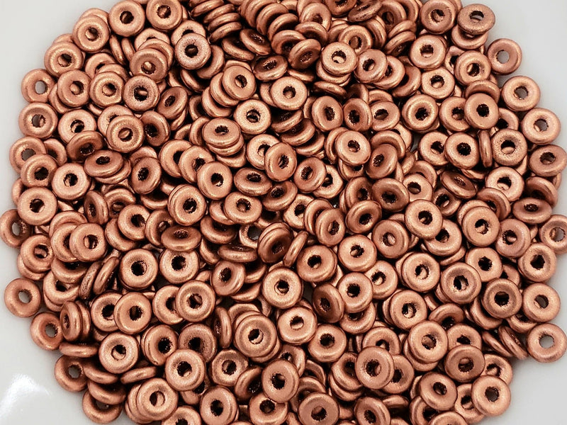 Vintage Copper - Czech O Beads - 4mm - 5gr./Appr. 200pcs