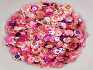 Pink Mix Sequins - 7mm/5gr.