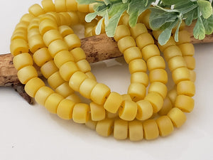 Mystic Pineapple Cylinder Glass Beads - 8x6mm - 33pcs